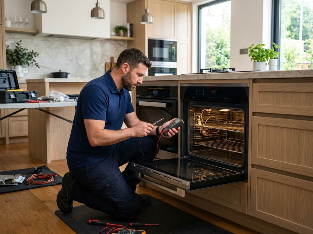 Certified Appliance Specialist Repairing Oven in Dubai